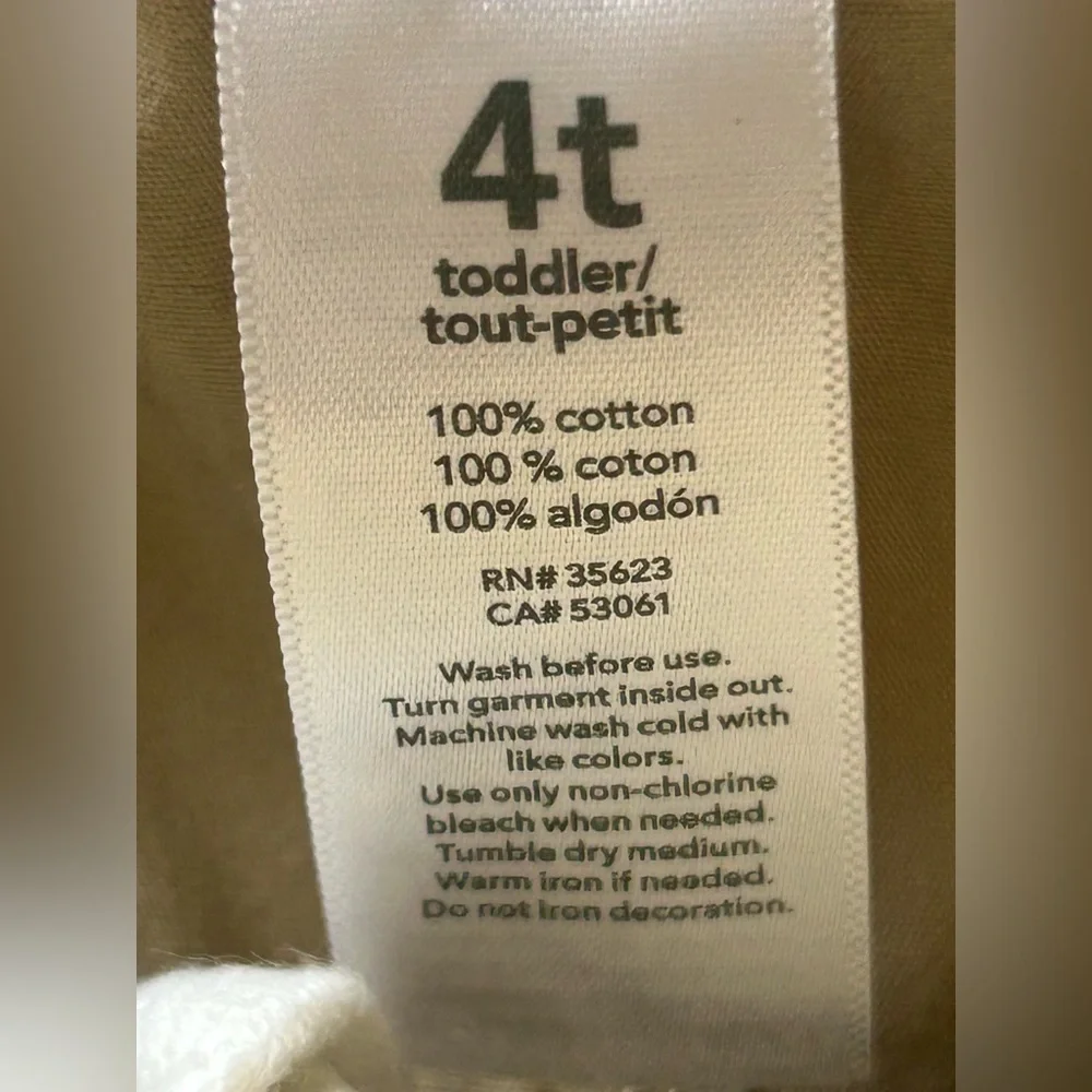 Carter’s Toddler Boys Tan Pull-On Shorts with Pockets Size 4T
